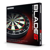 Winmau Blade 6 sixth generation professional dartboard with Density Control wire and Rota-Lock mounting system Winmau Blade 6 sixth generation professional dartboard with Density Control wire and Rota-Lock mounting system