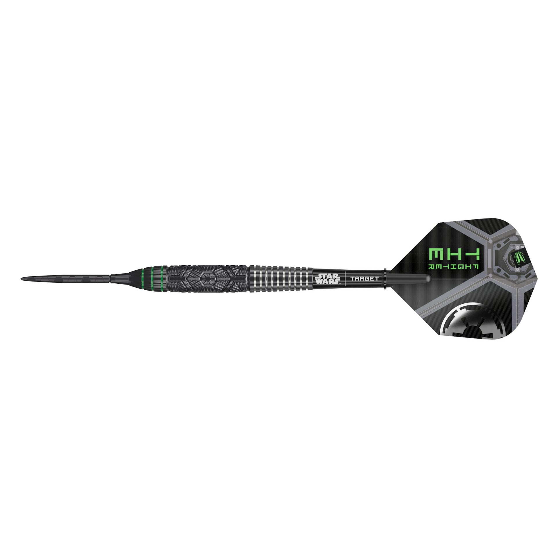 Black dart 25g with green accents on a white background Black dart 25g with green accents on a white background