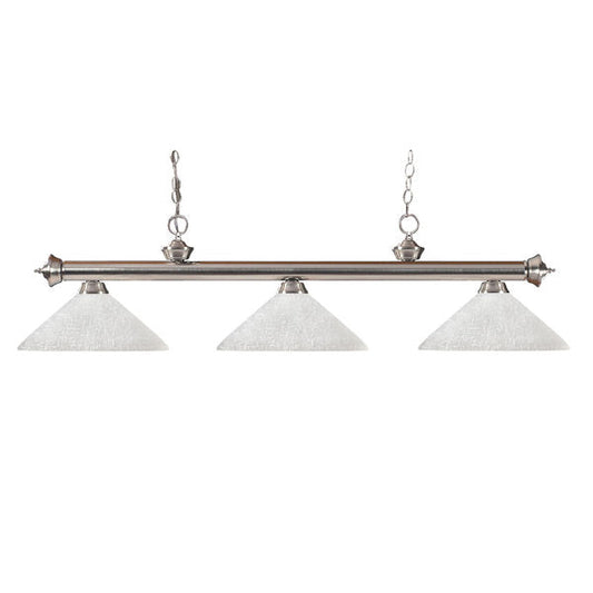 Riviera 3 Shade Brushed Nickel Light