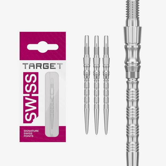 Swiss Signature TRB Silver Points with packaging labeled 'Target Swiss' on a white background