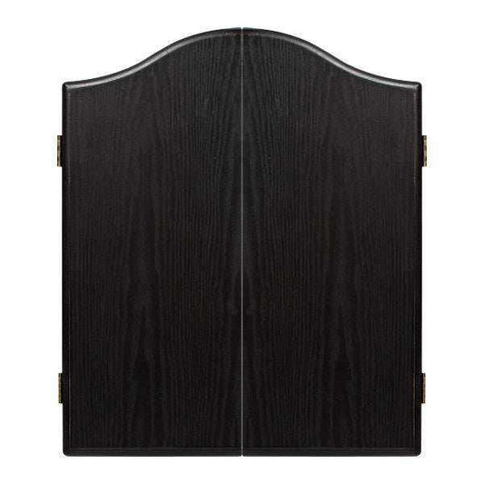 Winmau Black Cabinet deluxe veneer effect dartboard cabinet with magnetic closure and easy-wipe scoring panels
