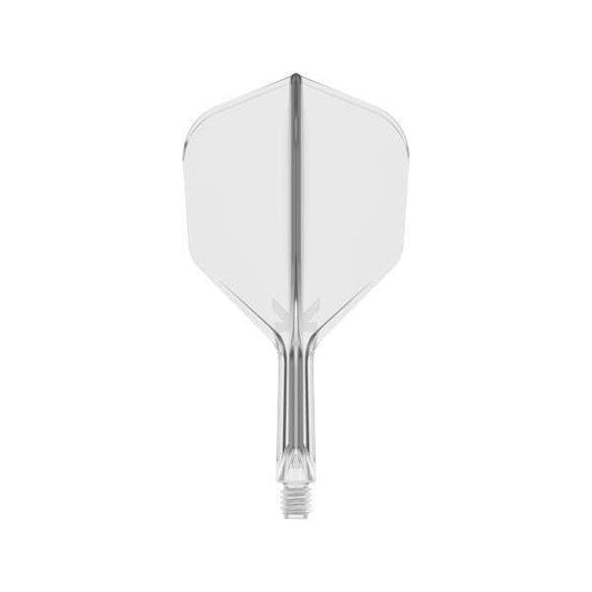 K-Flex Shape No.6 clear integrated flight and shaft system for darts by Target Darts
