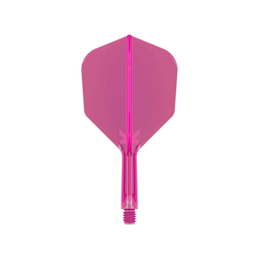 K-Flex Shape No.6 integrated neon pink dart flights and shafts by Target Darts