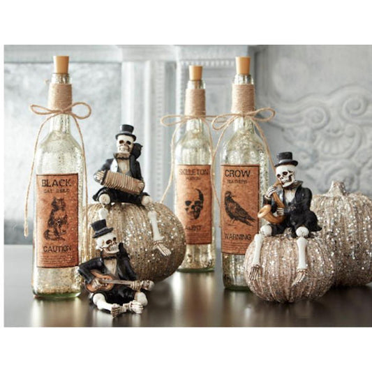 LED Mercury Glass Halloween Bottles (Set of 3) 41085A