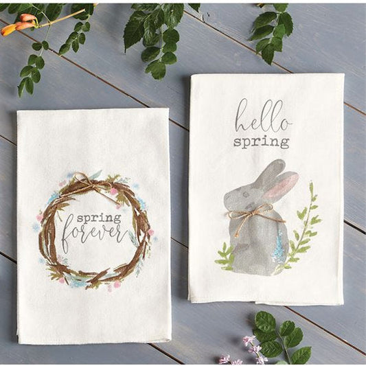 Spring Watercolour Cotton Towel