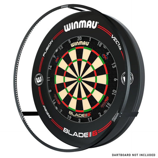 Winmau Plasma Light & ProLine Surround Bundle shown with the blade triple core board