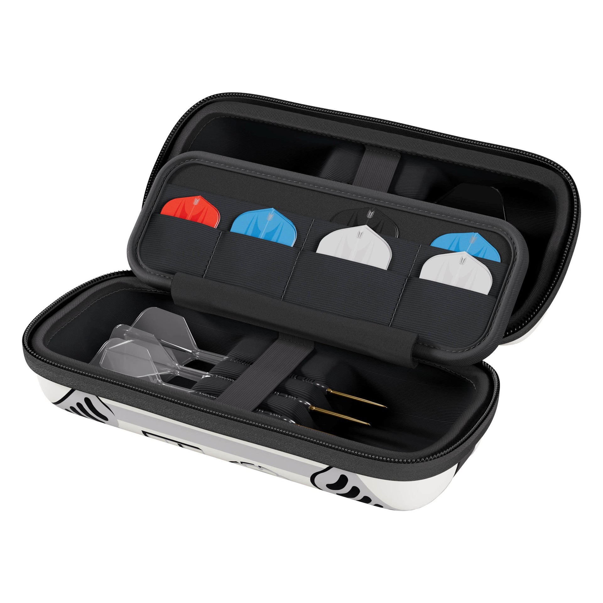 STAR WARS™ Storm Trooper BOA Wallets showing the other side with darts and flight accessories STAR WARS™ Storm Trooper BOA Wallets showing the other side with darts and flight accessories