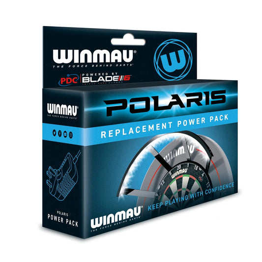 Winmau Polaris replacement power pack packaging on a white background