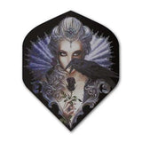 Alchemy Flights thick poly dart flight with gothic woman and raven design Alchemy Flights thick poly dart flight with gothic woman and raven design
