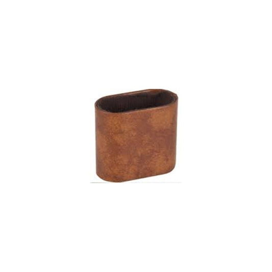 Brown leather dice shaker cup for backgammon set of 2