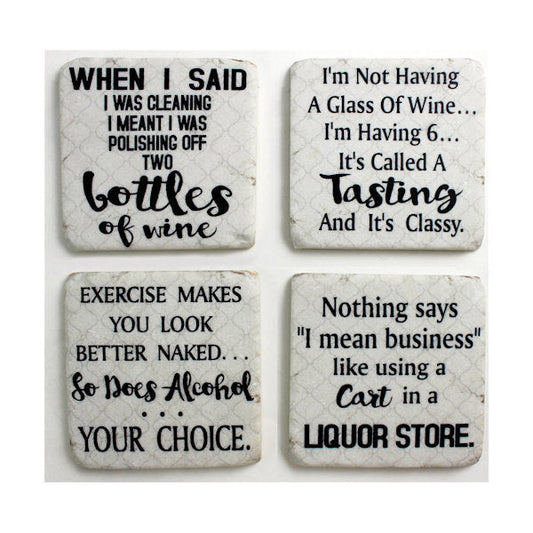 Wine White Resin Theme Coasters