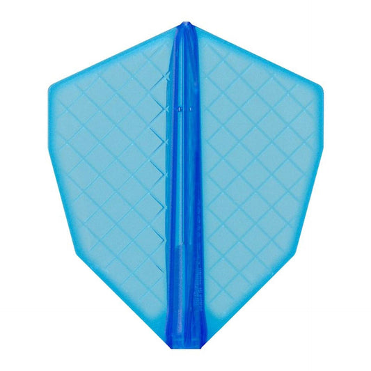 blue Fit Flight Pro dart flight with grid lattice frame and reinforced edges for durability and shape retention