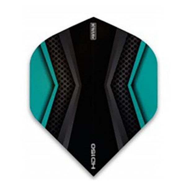 Pentathlon HD150 Flights black and teal heavy duty dart flights made with 150 micron material pack of 3 Pentathlon HD150 Flights black and teal heavy duty dart flights made with 150 micron material pack of 3