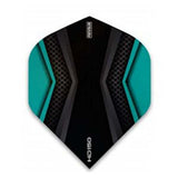 Pentathlon HD150 Flights black and teal heavy duty dart flights made with 150 micron material pack of 3 Pentathlon HD150 Flights black and teal heavy duty dart flights made with 150 micron material pack of 3