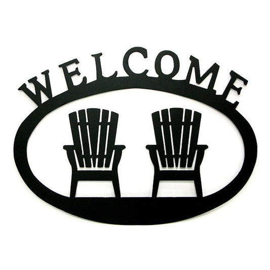 Welcome Adirondack Chair sign