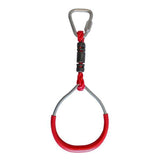 Slackers Ninjaline 36' Intro Kit steel gym ring with red grip and carabiner clip Slackers Ninjaline 36' Intro Kit steel gym ring with red grip and carabiner clip