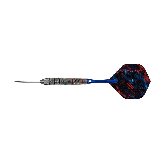 Panthera 90% Tungsten steel tip darts with slight taper barrel and radial cuts for front grip players