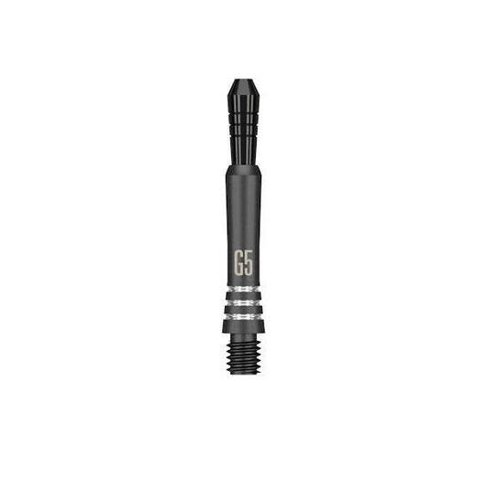 Power Titanium G5 Shaft black titanium dart shaft with aluminium top and radial grooves for grip