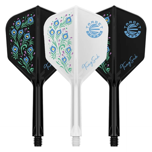 K-Flex No.6 Flight & Shaft Zenith Tung Suk showing 2 black and 1 white flight shafts