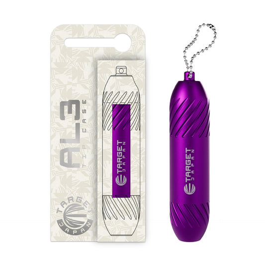 Purple Swiss Point AL3 Multi-Function Case with keychain and packaging on a white background
