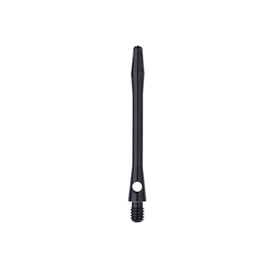 Anodized alloy shaft with anodized finish, cross-hole locking device, and super slotted design for easy fit.