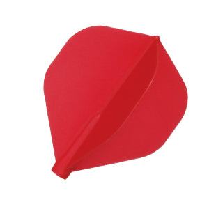 Set of 6 red Fit Flight standard dart flights for improved stability and reduced deflection