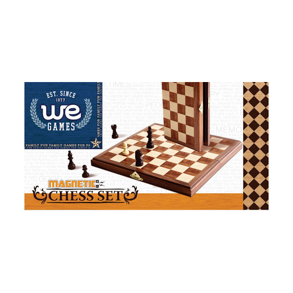 French Staunton Chess Set - Weighted Pieces & Walnut Wood Board 14.75 in.