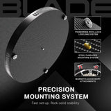 Winmau Blade X dartboard mounting system  on black background