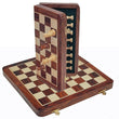 Folding 12"  Magnetic Chess Set by WE shown folding and open