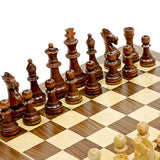 15" Staunton Wood Chess Set  Close up