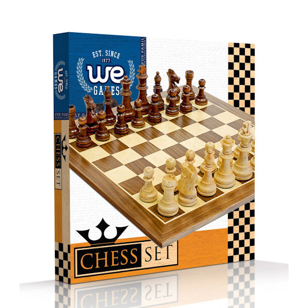 15" Staunton Wood Chess Box