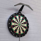 Target Arc Dartboard Lighting System with LED light mounted above dartboard for clear illumination