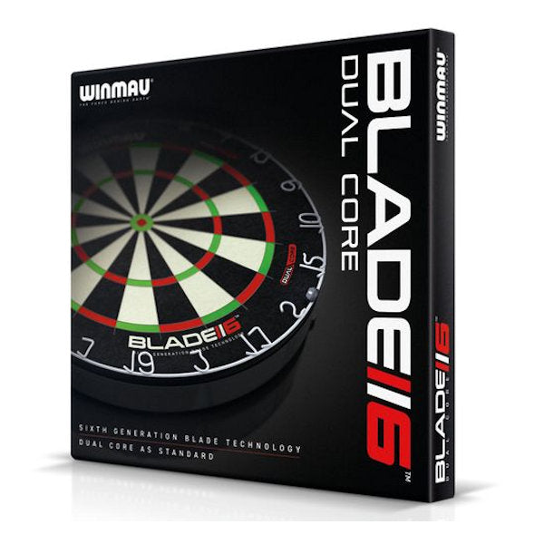 Winmau Blade 6 Dual Core Dartboard packaging