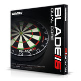 Winmau Blade 6 Dual Core Dartboard packaging