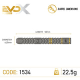 MVG Evo-X 90% Tungsten Darts barrel specs
