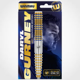 Winmau Daryl Gurney 95% Signature Edition darts packaging with a close-up of Daryl Gurney's face.