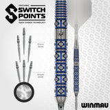 Winmau dart with switch points technology on a white background