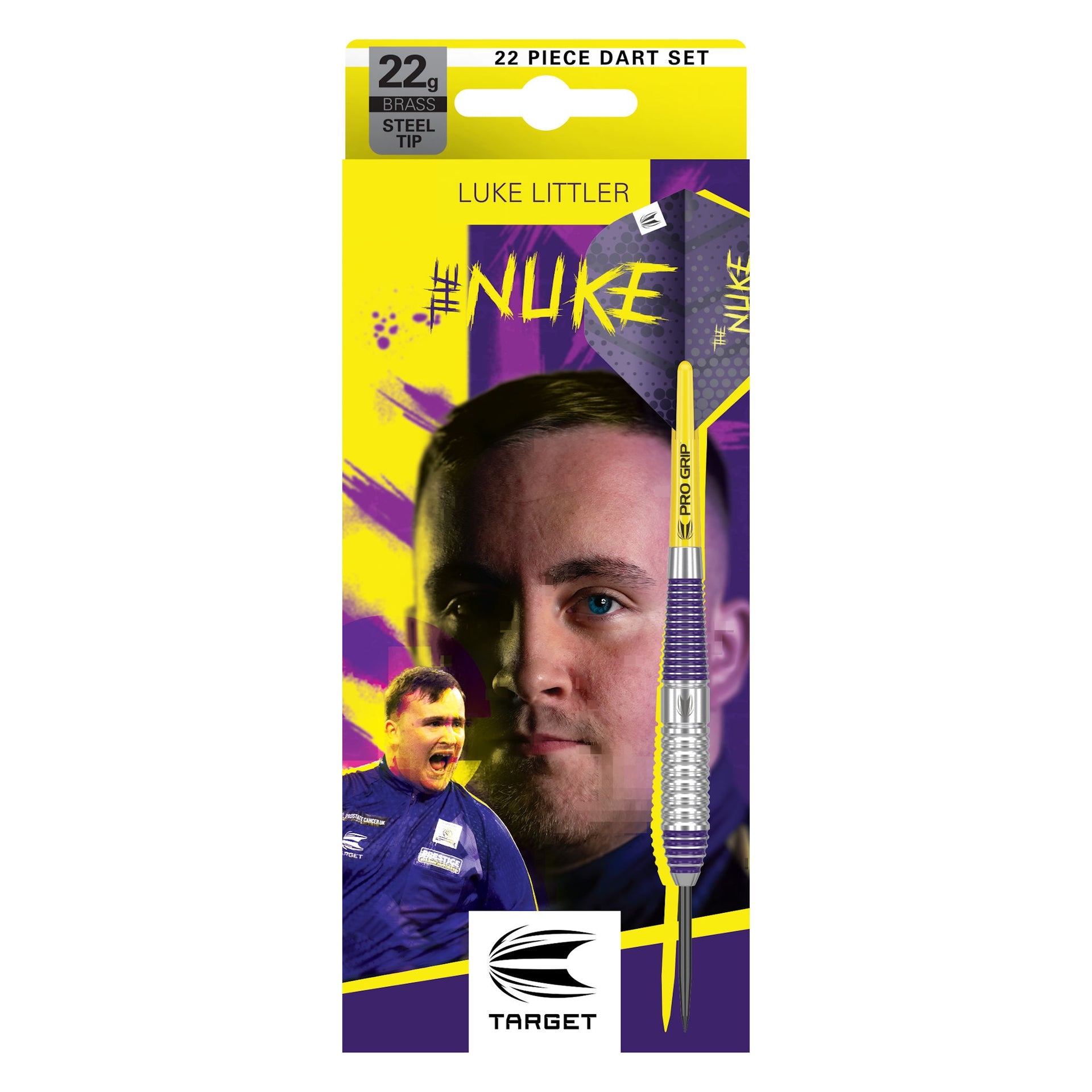 Luke Littler Brass Steel Starter Set packaging