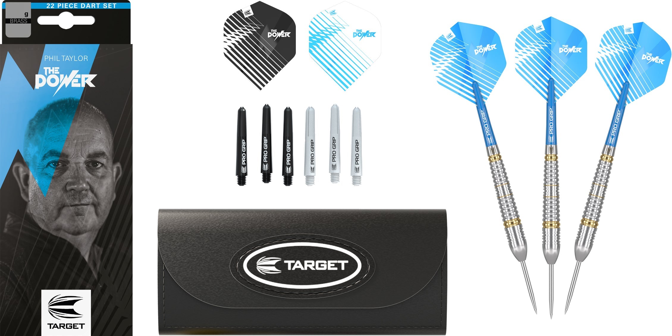 Phil Taylor Brass Steel Tip Dart Kit