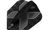 Target TEN-X Flights black small standard dart flights with aerodynamic design