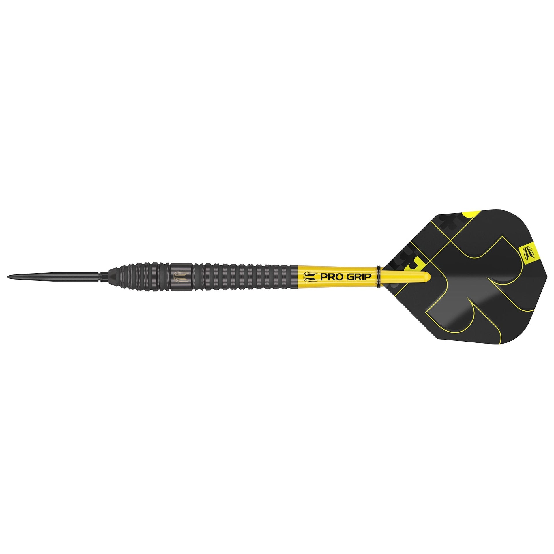 Bolide Void 90% tungsten darts with black titanium coating and radial grooves for precision and control