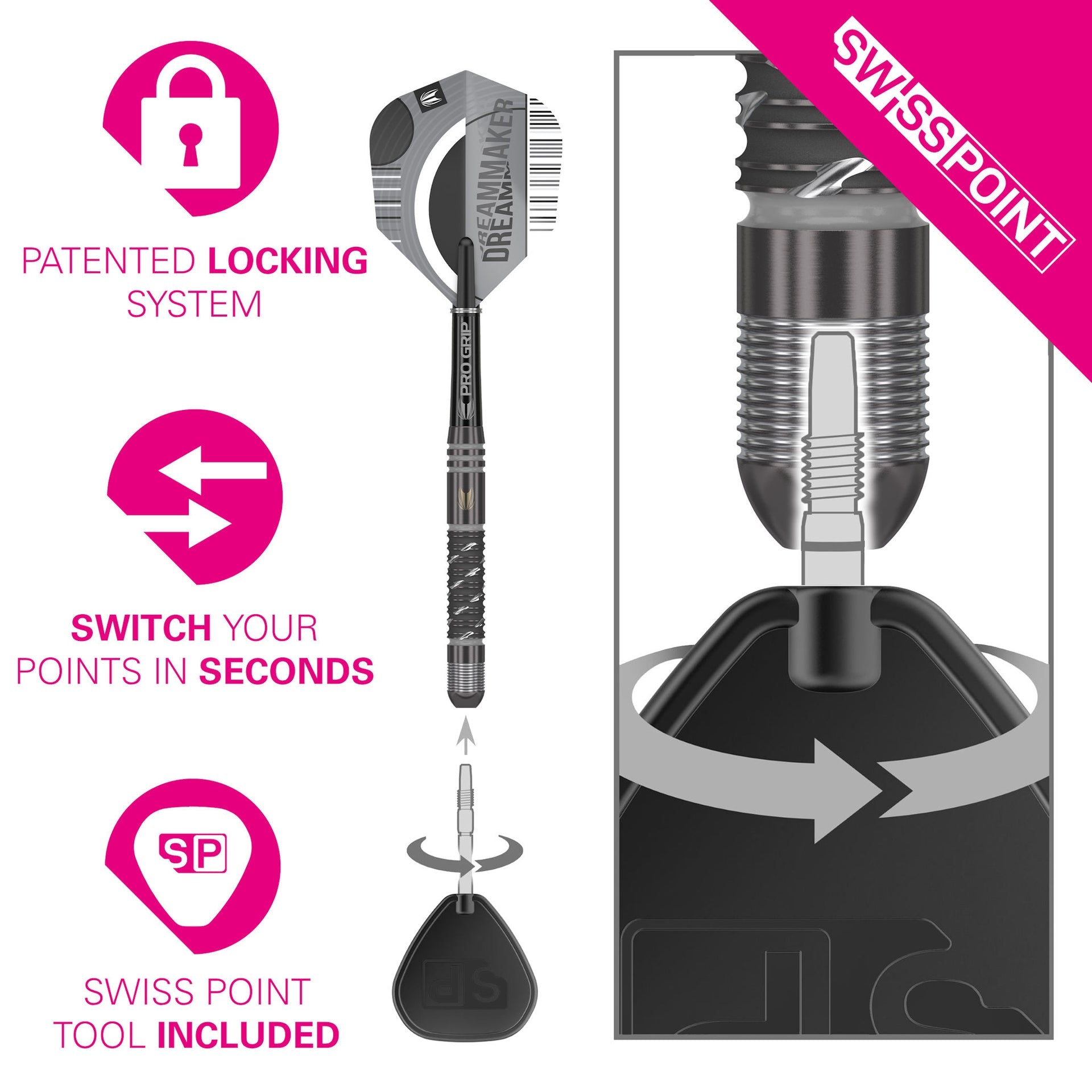 Dimitri Van Den Bergh 95 Echo Swiss 90% Tungsten swiss points