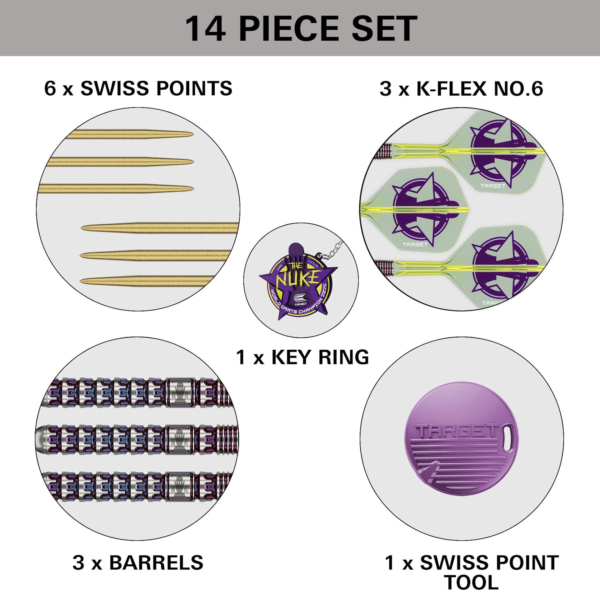 Luke Littler World Champion 90% Tungsten darts close up of items