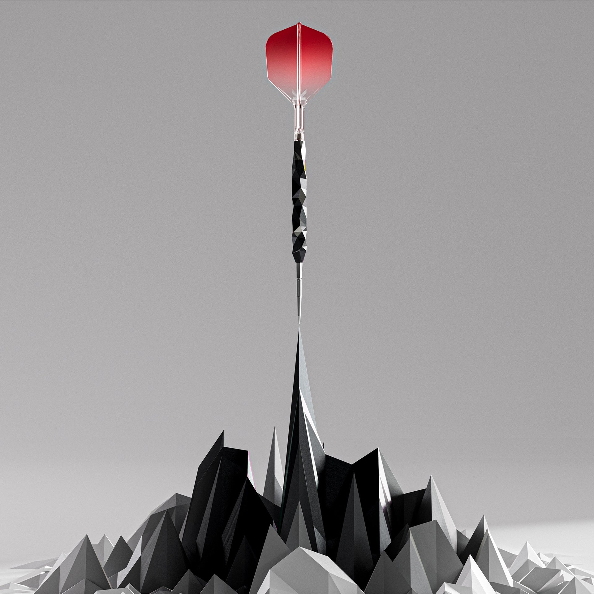 Elysian Archetype 43 SP 95% Tungsten dart shown over mountain design 