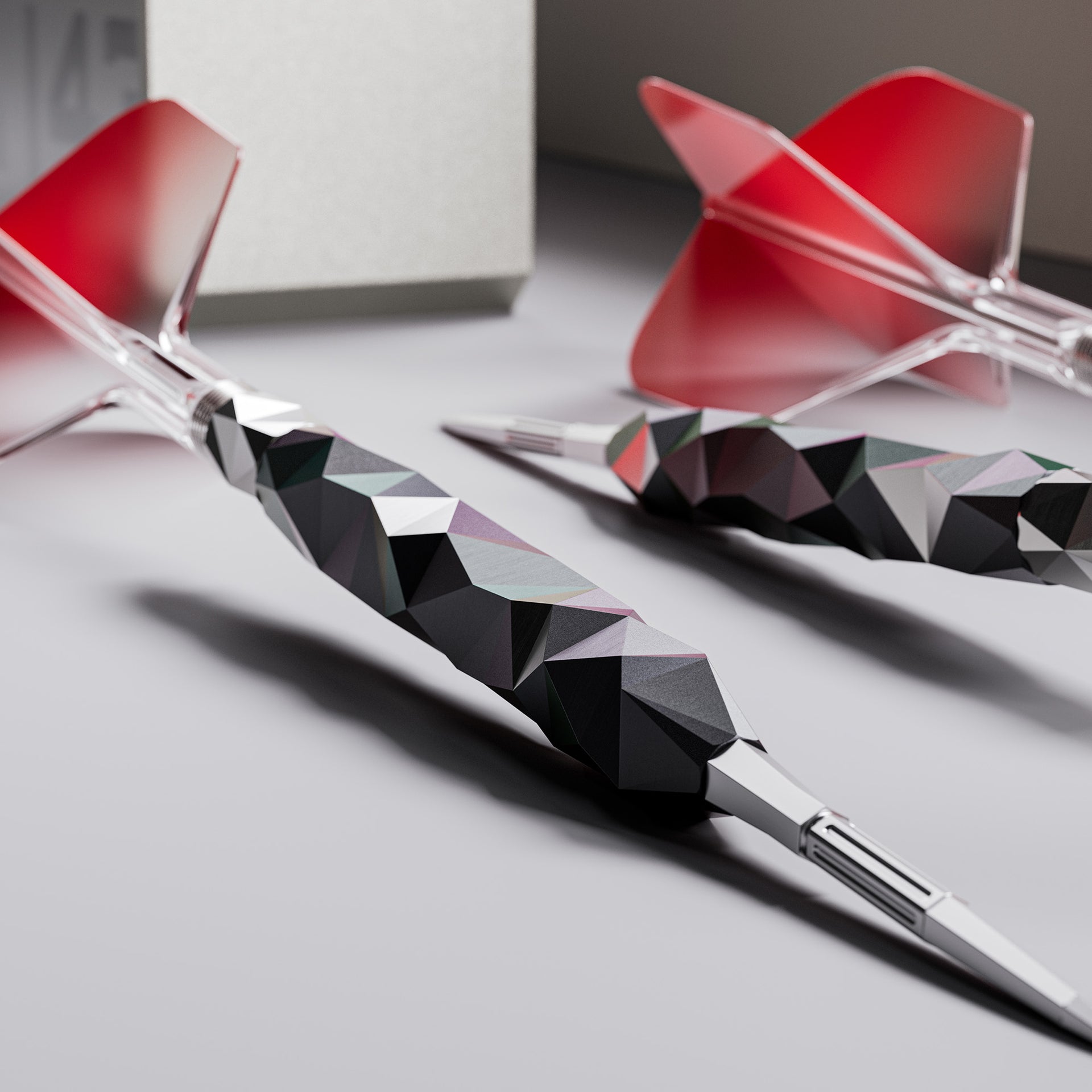 Elysian Archetype 43 SP 95% Tungsten close up of barrel of dart