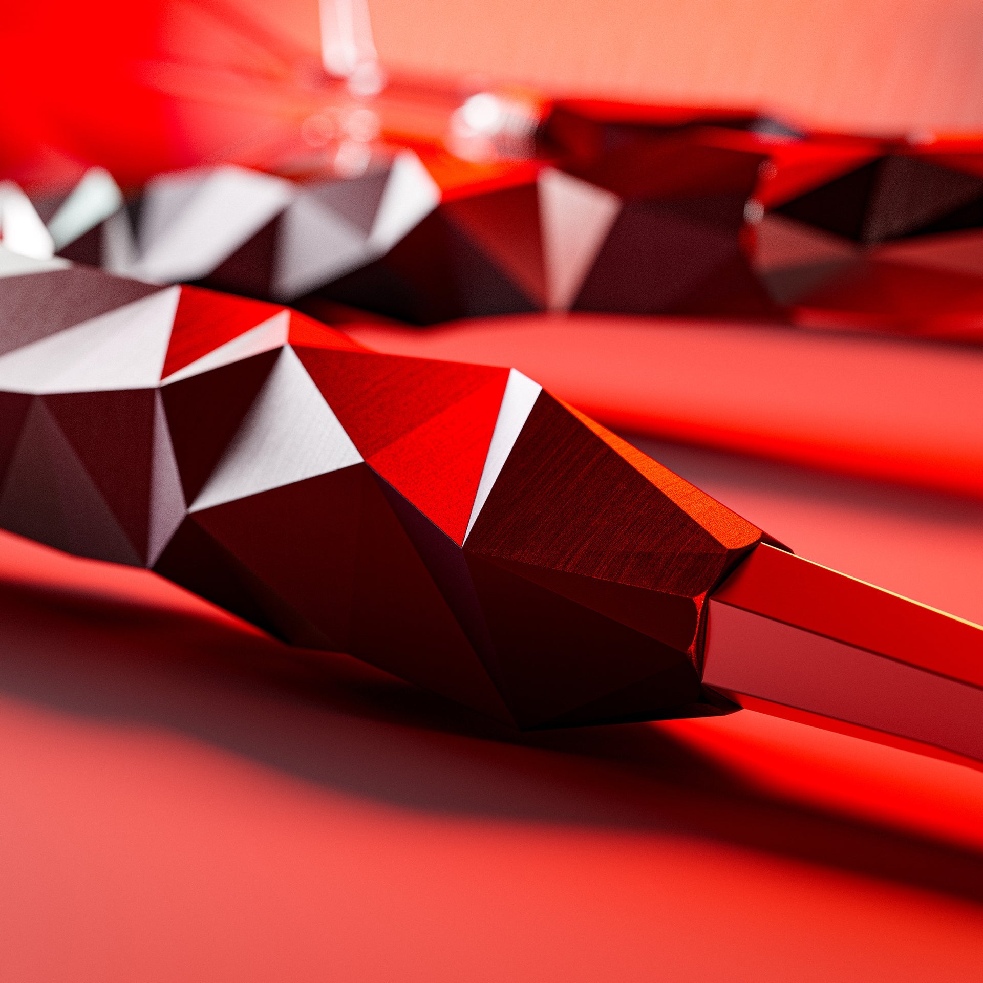 Elysian Archetype 43 SP 95% Tungsten close up barrel with red background