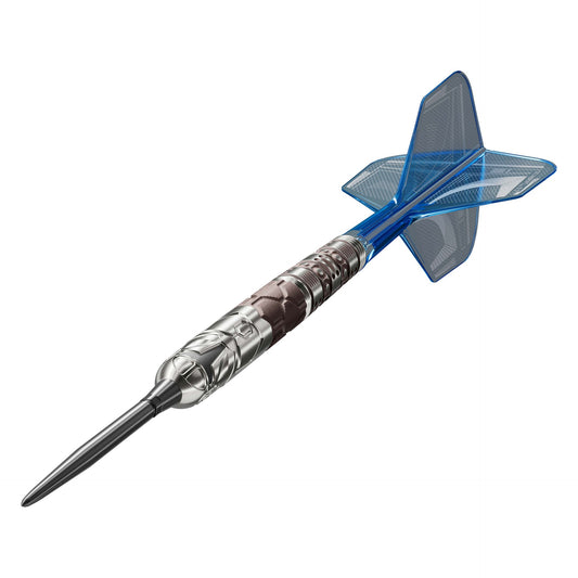STAR WARS™ Mandalorian 95% SP Darts with blue flights on a white background