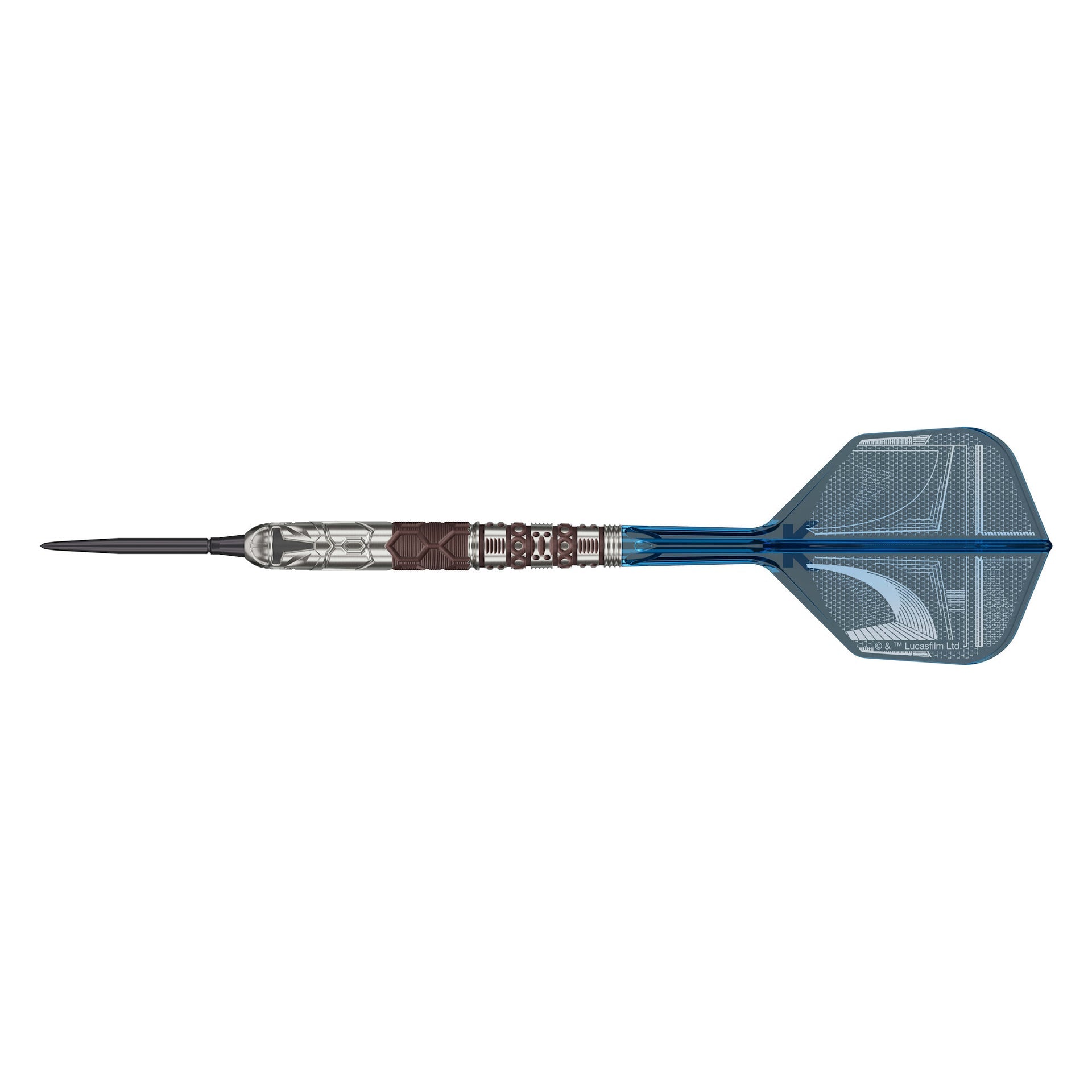 STAR WARS™ Mandalorian 95% SP Darts with a blue and gray design on a white background
