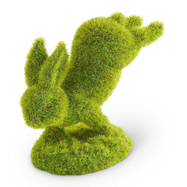 5 INCH MOSS BUNNY STANDING ON FRONT FEET