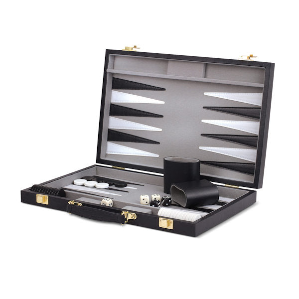 15" Backgammon Solid Black by WE